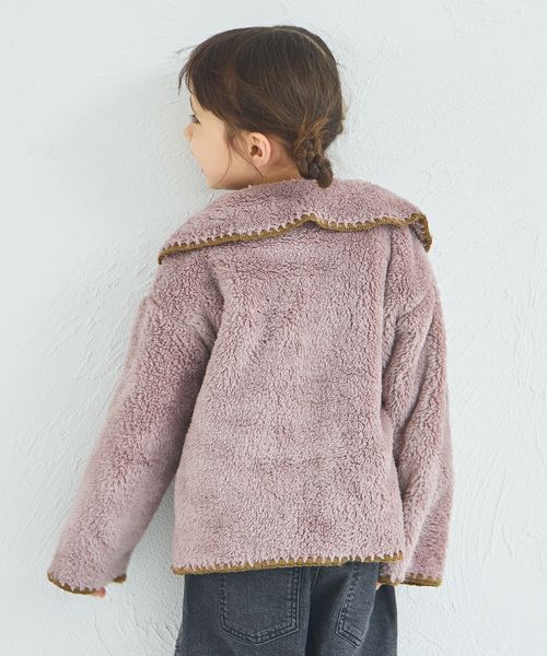 페어마논 키즈 자켓 일본 pairmanon 아동복 마슈마로 배색 스티치 보아 재킷 3컬러