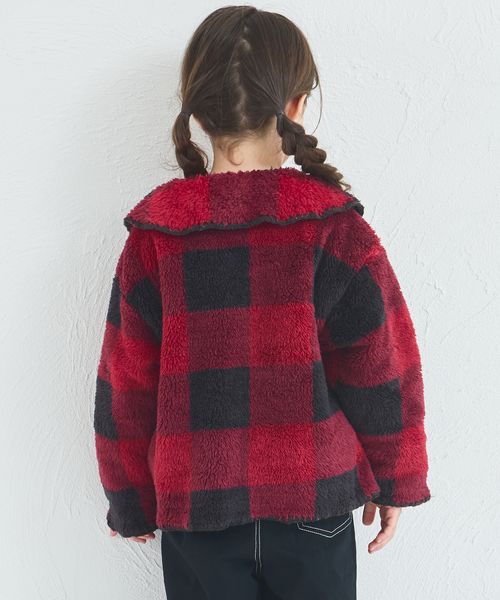 페어마논 키즈 자켓 일본 pairmanon 아동복 마슈마로 배색 스티치 보아 재킷 3컬러