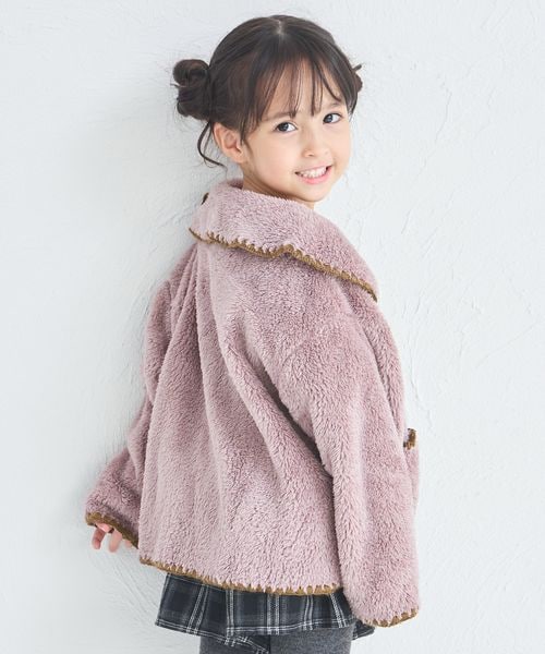 페어마논 키즈 자켓 일본 pairmanon 아동복 마슈마로 배색 스티치 보아 재킷 3컬러