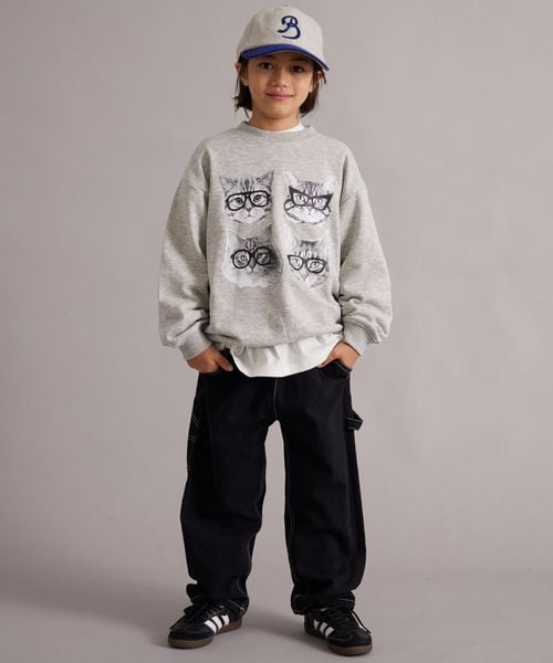 페어마논 키즈 티셔츠 일본 pairmanon 아동복 고양이 프린트 맨투맨 5컬러