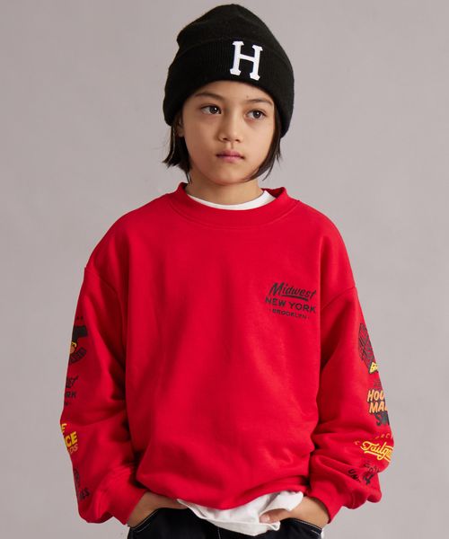 페어마논 키즈 티셔츠 일본 pairmanon 아동복 소매 로고 포인트 스웨트 맨투맨 5컬러