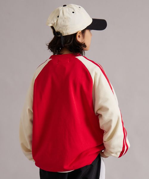 페어마논 키즈 티셔츠 일본 pairmanon 아동복 라글란 배색 소매 맨투맨 4컬러