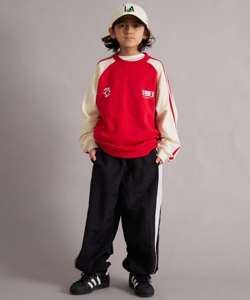 페어마논 키즈 티셔츠 일본 pairmanon 아동복 라글란 배색 소매 맨투맨 4컬러