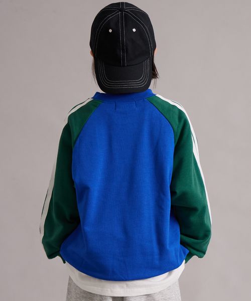 페어마논 키즈 티셔츠 일본 pairmanon 아동복 라글란 배색 소매 맨투맨 4컬러