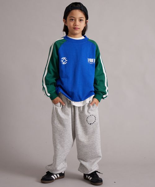 페어마논 키즈 티셔츠 일본 pairmanon 아동복 라글란 배색 소매 맨투맨 4컬러