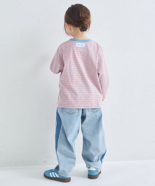 페어마논 키즈 티셔츠 일본 pairmanon 아동복 투톤 디자인 스트라이프 긴팔티 4컬러