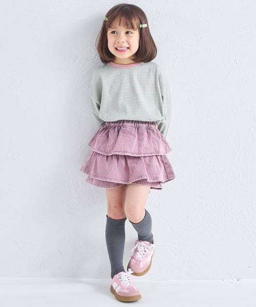 페어마논 키즈 티셔츠 일본 pairmanon 아동복 투톤 디자인 스트라이프 긴팔티 4컬러