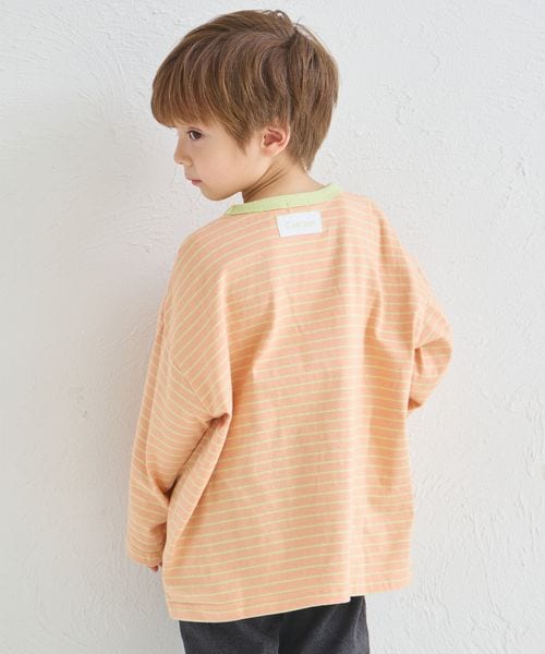 페어마논 키즈 티셔츠 일본 pairmanon 아동복 투톤 디자인 스트라이프 긴팔티 4컬러