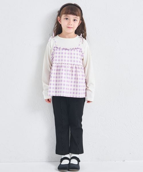 페어마논 키즈 티셔츠 일본 PAIRMANON 레이어드 리본 민소매 론티 3컬러