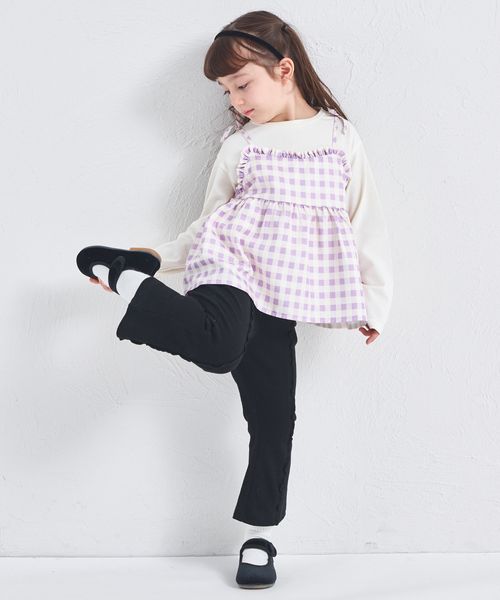 페어마논 키즈 티셔츠 일본 PAIRMANON 레이어드 리본 민소매 론티 3컬러