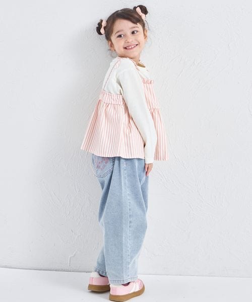 페어마논 키즈 티셔츠 일본 PAIRMANON 레이어드 리본 민소매 론티 3컬러