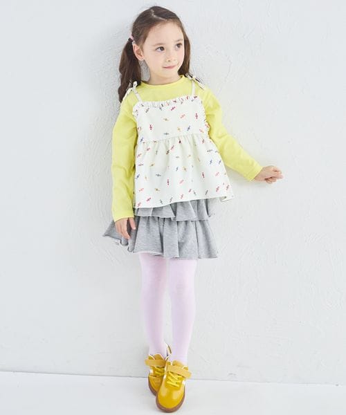 페어마논 키즈 티셔츠 일본 PAIRMANON 레이어드 리본 민소매 론티 3컬러