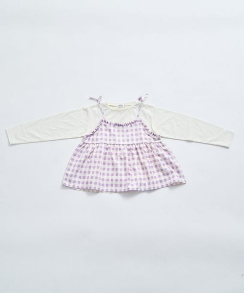 페어마논 키즈 티셔츠 일본 PAIRMANON 레이어드 리본 민소매 론티 3컬러