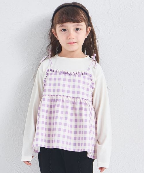 페어마논 키즈 티셔츠 일본 PAIRMANON 레이어드 리본 민소매 론티 3컬러