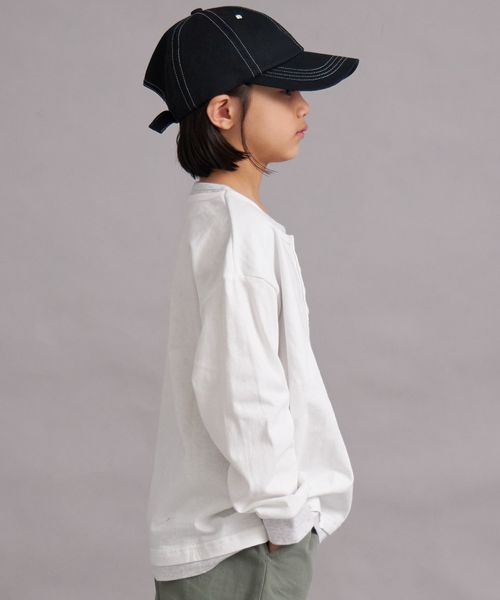 페어마논 키즈 티셔츠 일본 pairmanon 아동복 레이어드 헨리넥 긴팔티 4컬러