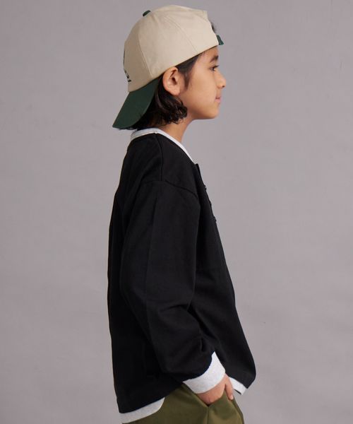 페어마논 키즈 티셔츠 일본 pairmanon 아동복 레이어드 헨리넥 긴팔티 4컬러