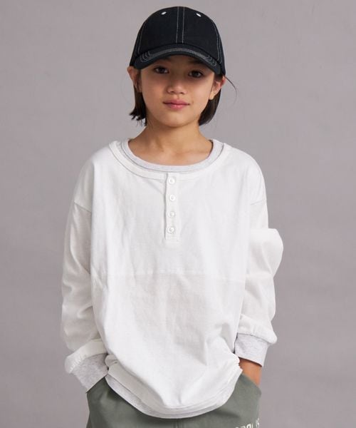 페어마논 키즈 티셔츠 일본 pairmanon 아동복 레이어드 헨리넥 긴팔티 4컬러