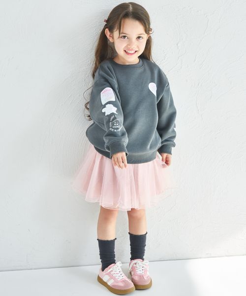 페어마논 키즈 티셔츠 일본 pairmanon 아동복 기모 걸스 소매 프린트 맨투맨 3컬러