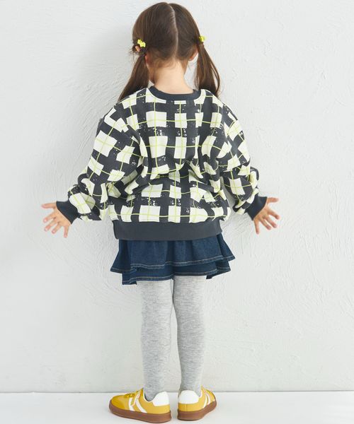 페어마논 키즈 티셔츠 일본 pairmanon 아동복 기모 체크무늬 맨투맨 2컬러