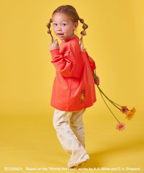 페어마논 키즈 티셔츠 일본 PAIRMANON 디즈니 곰돌이 푸 프린트 긴팔티 3컬러