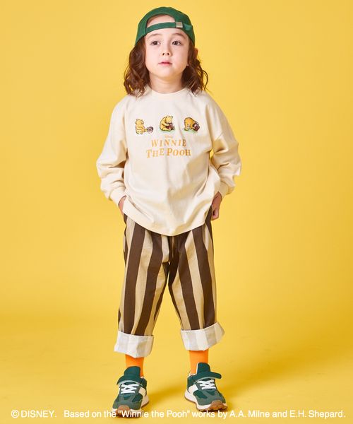 페어마논 키즈 티셔츠 일본 PAIRMANON 디즈니 곰돌이 푸 프린트 긴팔티 3컬러