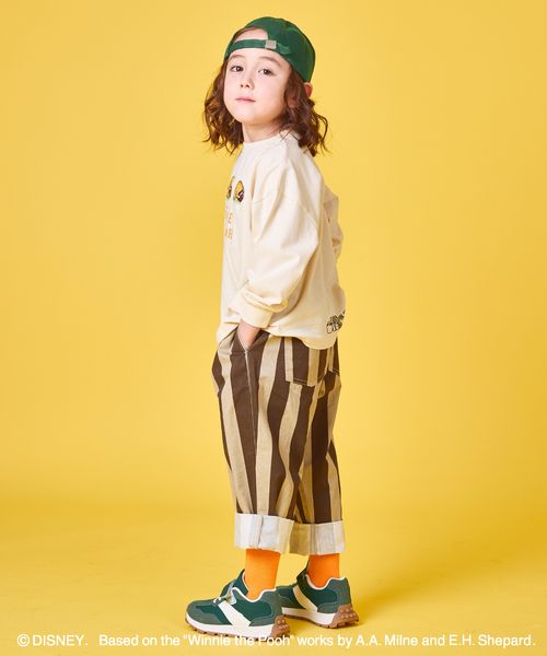 페어마논 키즈 티셔츠 일본 PAIRMANON 디즈니 곰돌이 푸 프린트 긴팔티 3컬러