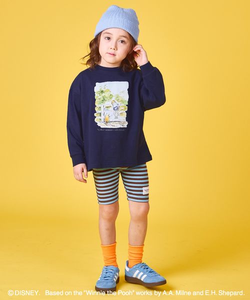 페어마논 키즈 티셔츠 일본 PAIRMANON 디즈니 곰돌이 푸 프린트 긴팔티 3컬러