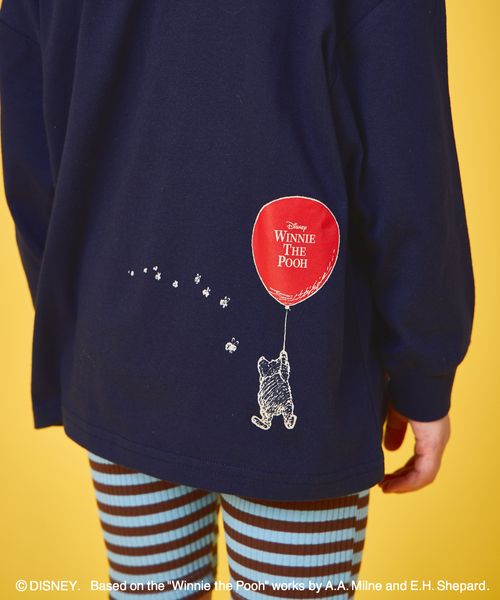 페어마논 키즈 티셔츠 일본 PAIRMANON 디즈니 곰돌이 푸 프린트 긴팔티 3컬러