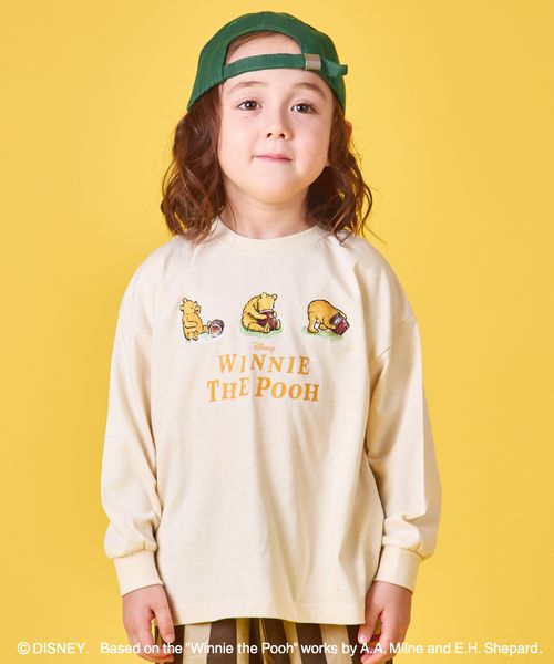 페어마논 키즈 티셔츠 일본 PAIRMANON 디즈니 곰돌이 푸 프린트 긴팔티 3컬러