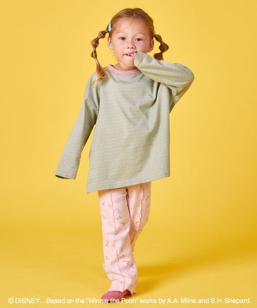 페어마논 키즈 바지 일본 PAIRMANON 디즈니 곰돌이 푸 레깅스 팬츠 2컬러