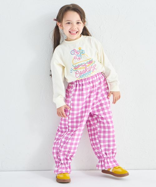 페어마논 키즈 바지 일본 pairmanon 아동복 걸스 여아 체크 무늬 쉐프 팬츠 3컬러