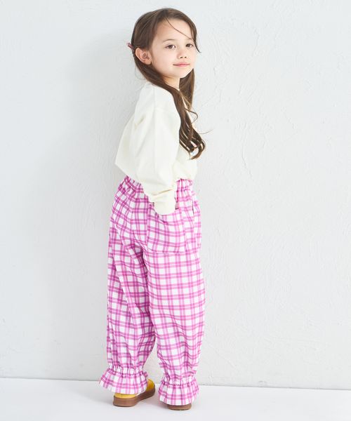 페어마논 키즈 바지 일본 pairmanon 아동복 걸스 여아 체크 무늬 쉐프 팬츠 3컬러