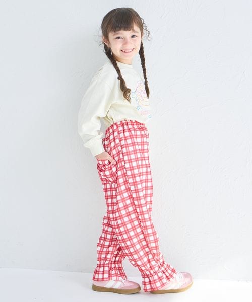 페어마논 키즈 바지 일본 pairmanon 아동복 걸스 여아 체크 무늬 쉐프 팬츠 3컬러