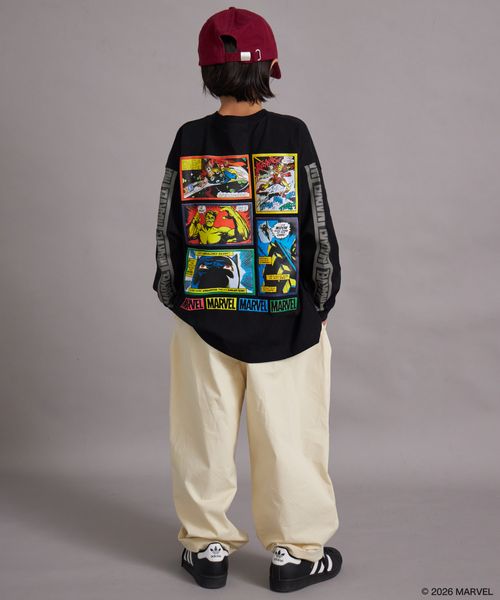 페어마논 키즈 티셔츠 일본 PAIRMANON STREET 긴팔티 마블 백프린트 4컬러