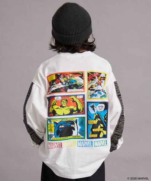 페어마논 키즈 티셔츠 일본 PAIRMANON STREET 긴팔티 마블 백프린트 4컬러