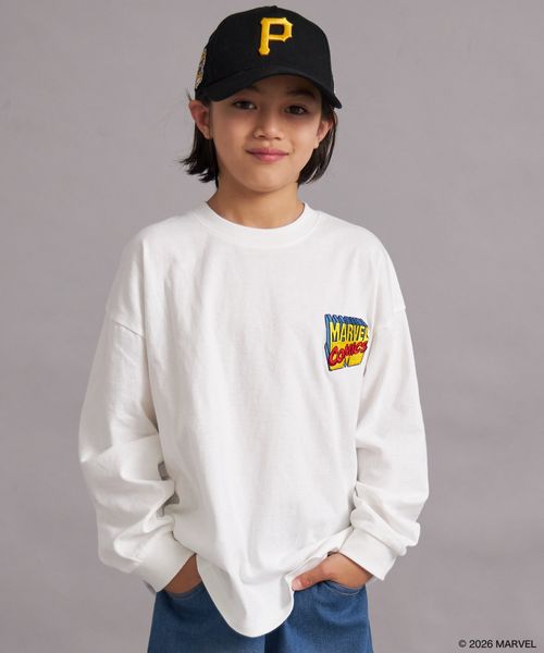 페어마논 키즈 티셔츠 일본 PAIRMANON STREET 긴팔티 자수 마블 백프린트 4컬러