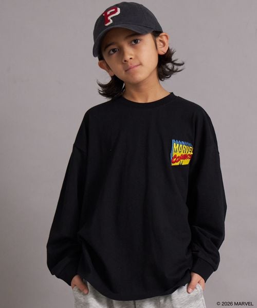 페어마논 키즈 티셔츠 일본 PAIRMANON STREET 긴팔티 자수 마블 백프린트 4컬러