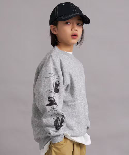 페어마논 키즈 티셔츠 일본 pairmanon 아동복 소매 프린트 디자인 맨투맨 2컬러