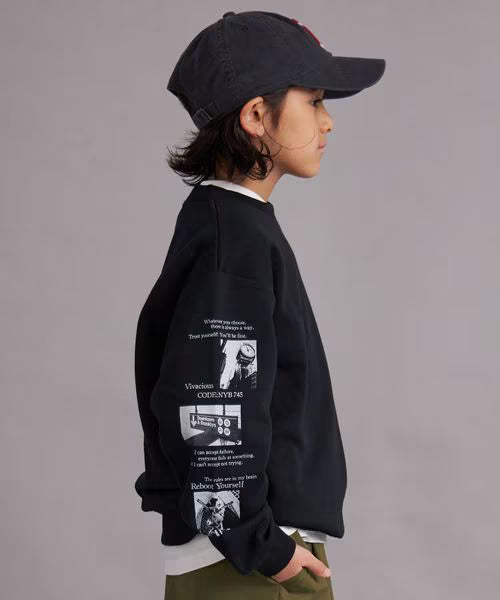 페어마논 키즈 티셔츠 일본 pairmanon 아동복 소매 프린트 디자인 맨투맨 2컬러