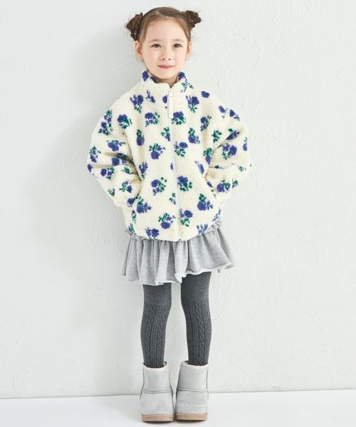 페어마논 키즈 자켓 일본 pairmanon 아동복 후리스 플라워 보아 플리스 2컬러