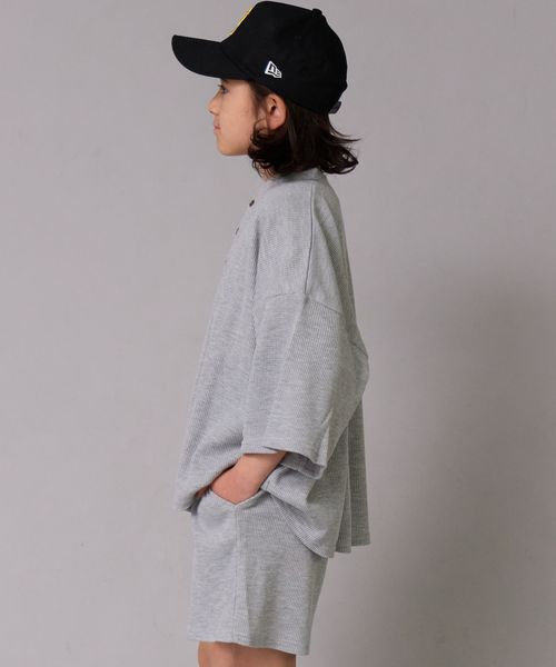 페어마논 키즈 셋업 일본 PAIR MANON 헨리넥 티셔츠 반바지 세트 4컬러