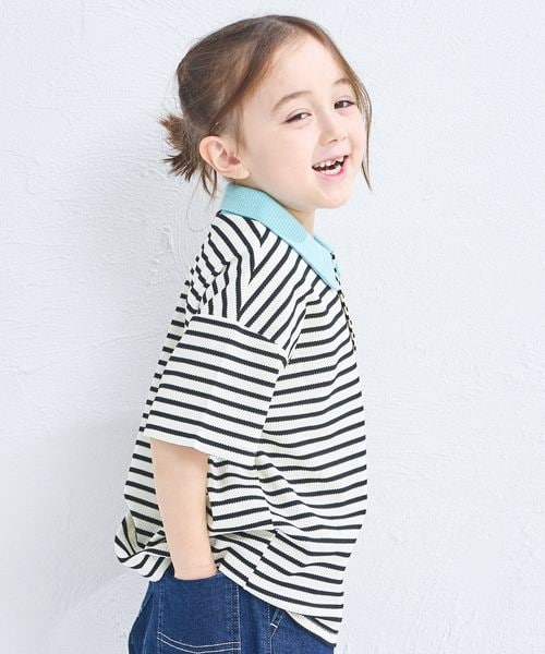 페어마논 키즈 티셔츠 일본 PAIR MANON 반팔티 폴로 스트라이트 3컬러