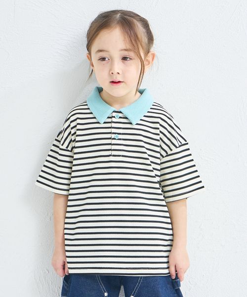 페어마논 키즈 티셔츠 일본 PAIR MANON 반팔티 폴로 스트라이트 3컬러