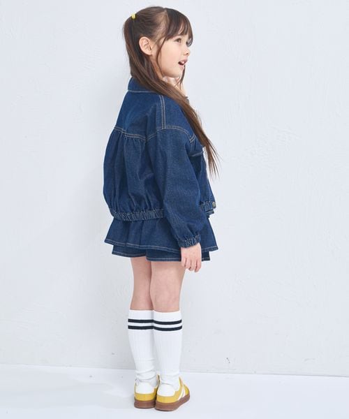 페어마논 키즈 자켓 일본 PAIR MANON 걸스 프릴 데님 재킷 2컬러