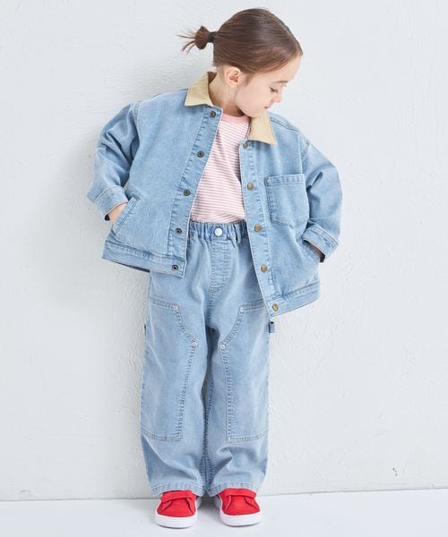 페어마논 키즈 자켓 일본 PAIR MANON 커버 올 데님 재킷 2컬러