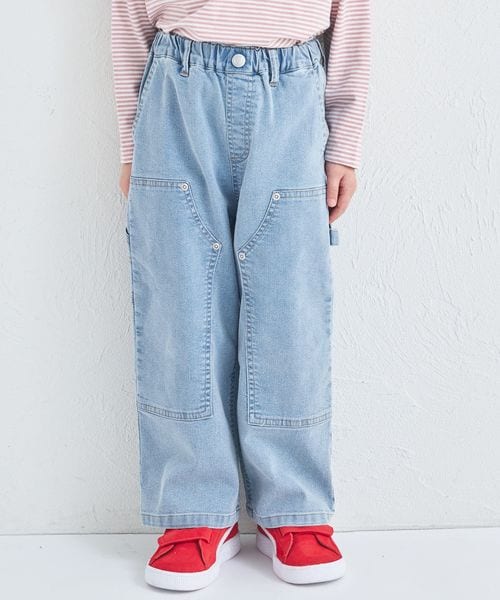 페어마논 키즈 바지 일본 PAIR MANON 더블 니 데님 청바지 팬츠 3컬러