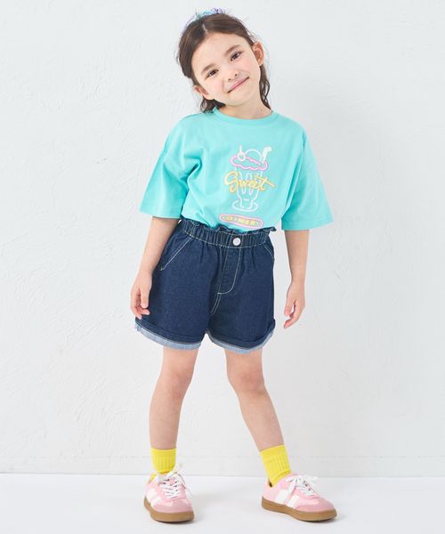 페어마논 키즈 바지 일본 Pair manon 반바지 웨스트 하프 포켓 데님 팬츠 3컬러