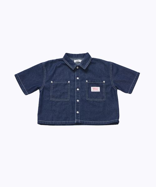 페어마논 키즈 셔츠 일본 PAIRMANON 데님 반팔 디자인 2컬러