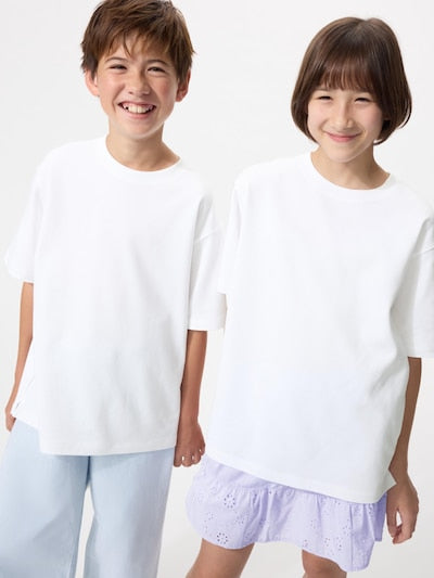 Uniqlo Kids' T-shirt, Japanese long-sleeved T-shirt, washable Milano rib sweater, 3 colors 