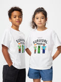Uniqlo Kids T-shirt Japanese Short Sleeve UT Popmart Girls UT Gray 